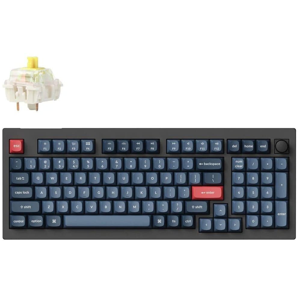 Клавіатура Keychron V5 Max Gateron Jupiter Banana Hot-Swap EN/UKR RGB Black