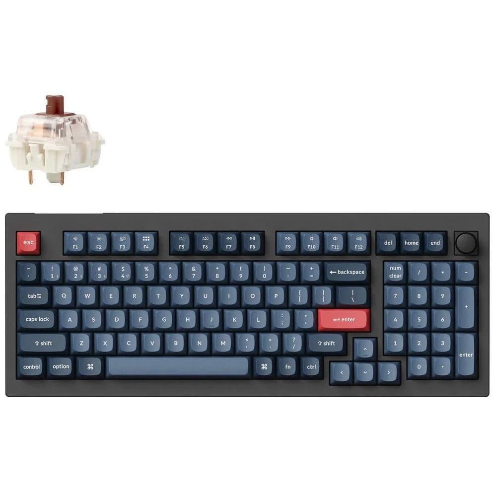 Клавіатура Keychron V5 Max Gateron Jupiter Brown Hot-Swap EN/UKR RGB Black