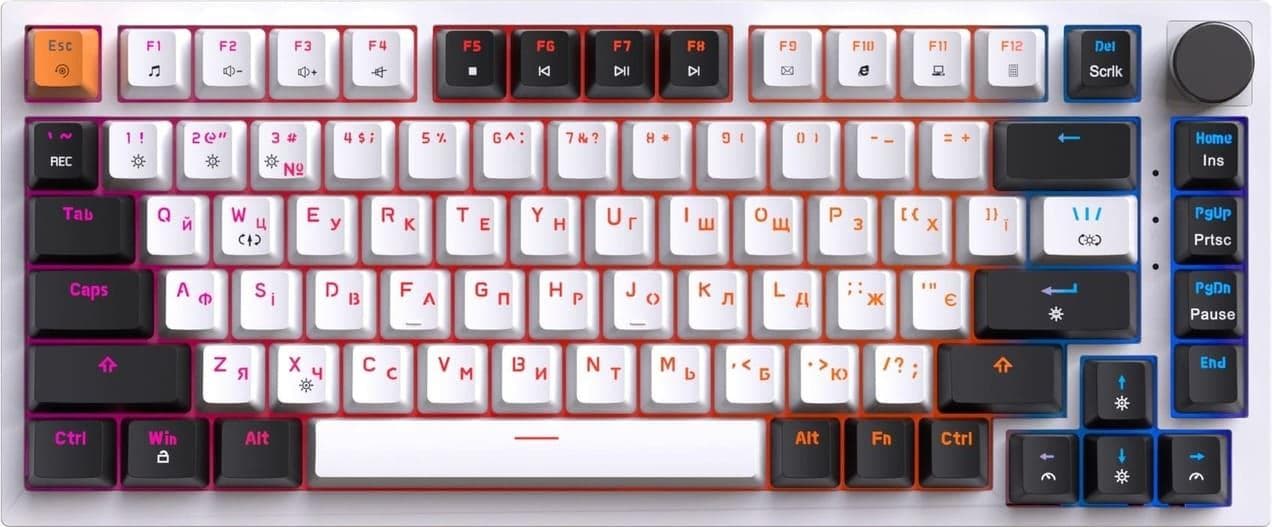 Клавіатура GamePro MK160W Outemu Red Hot-Swap RGB USB White