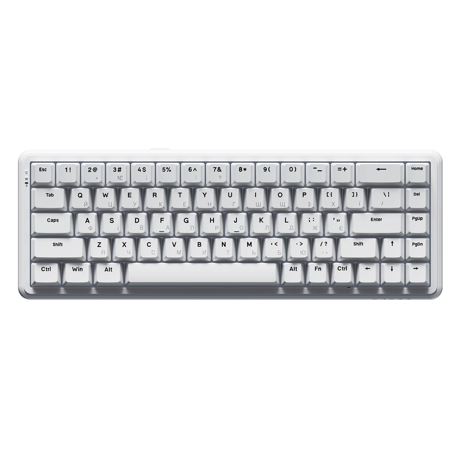 Клавіатура Ajazz AK680 MAX Magnetic Switch ABS White Keycaps RGB Aluminum Positioning Pl
