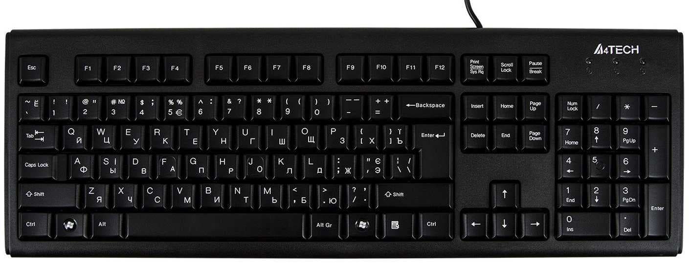 Клавіатура A4TECH KR-83 PS/2 USB Black