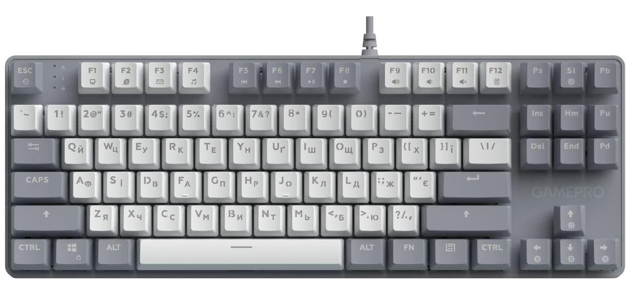 Клавіатура GamePro Genesis Metallic (MK110G) 87% Red switches