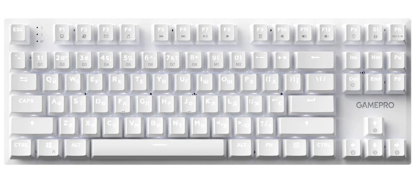 Клавіатура GamePro Genesis Joker (MK124W) 87% Red switches