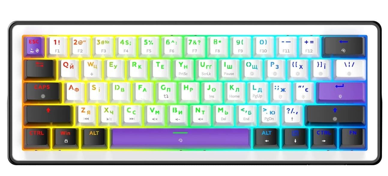 Клавіатура HATOR Hellyberry HK60 White-Violet (HK60)