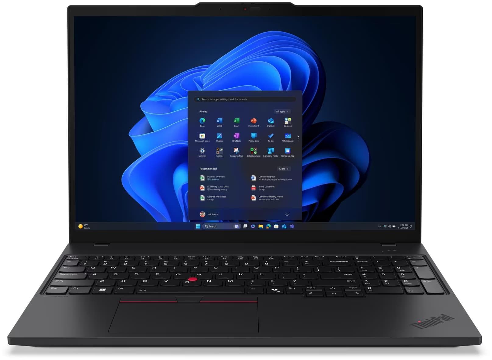 Ноутбук 16 Lenovo ThinkPad T16 Gen 4 FHD IPS/Intel U5-225U/16GB/512SSD/Intel Graphics/W11P/Black