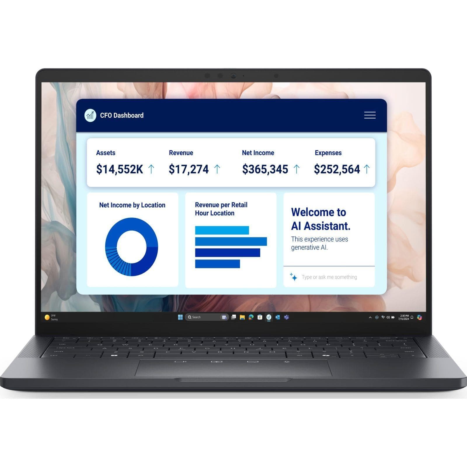 Ноутбук 13 Dell Pro 13 13.3" QHD+ Touch, Intel U7 268V, 32GB, F512GB, UMA, Win11P, чорний