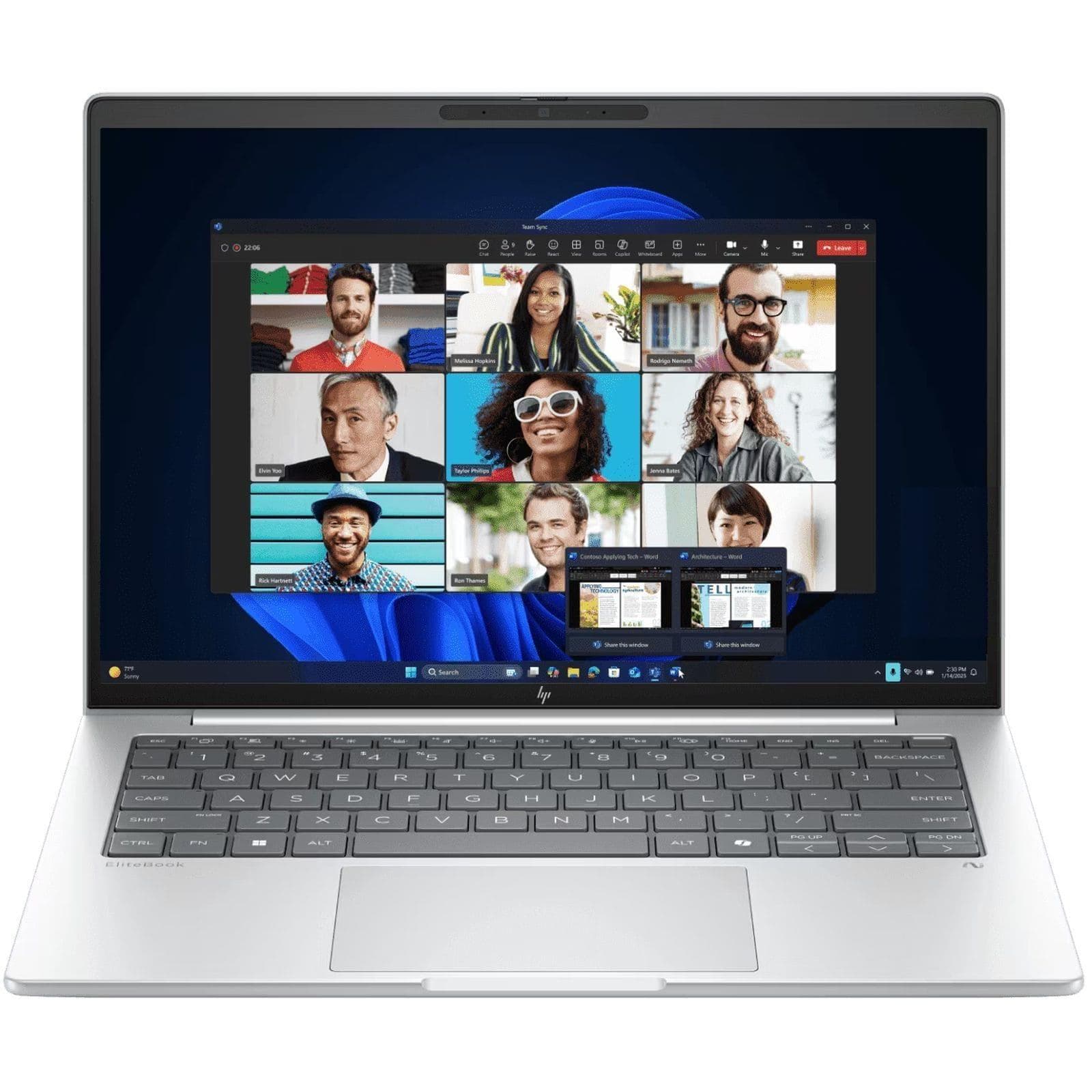Ноутбук 14 HP EliteBook 8 G1i 2.5K/Intel U7-265H/32GB/1TB/UMA/W11P/Silver