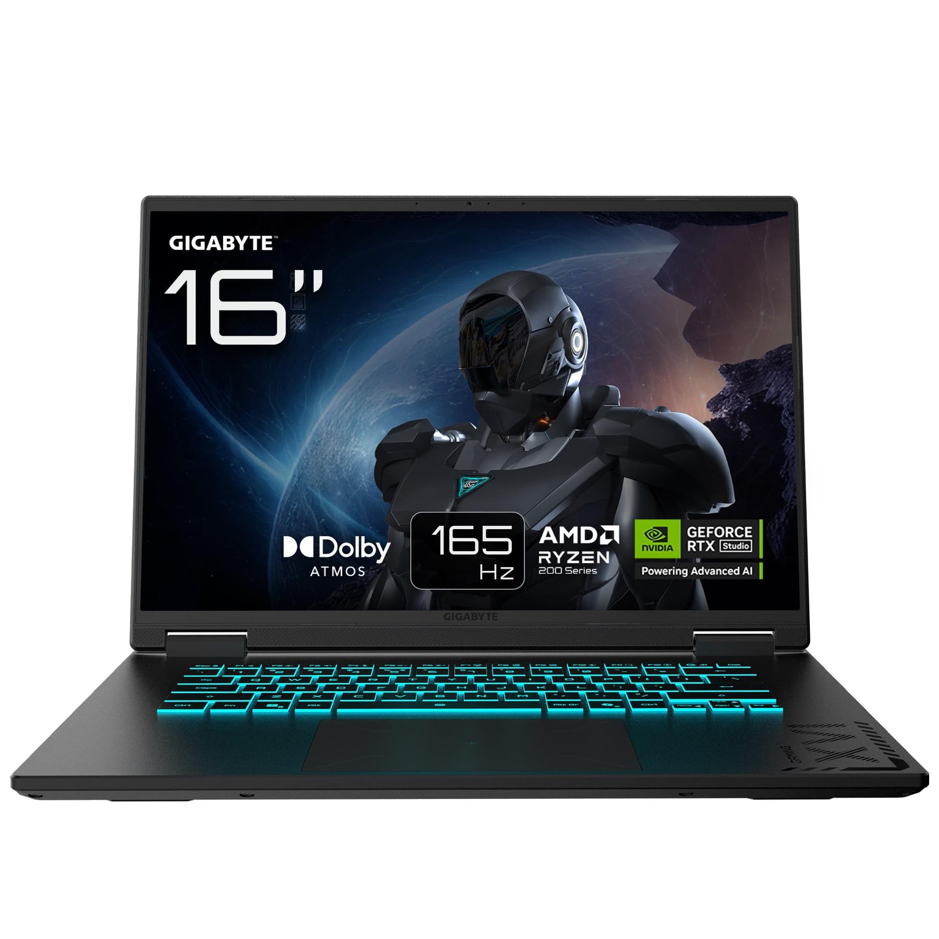 Ноутбук 16 Gigabyte Gaming A16 (3VHK3UA893SD) WUXGA IPS 165Hz/Ryzen 7 260/16GB/512SSD/RTX 5060 8GB/DOS/Black