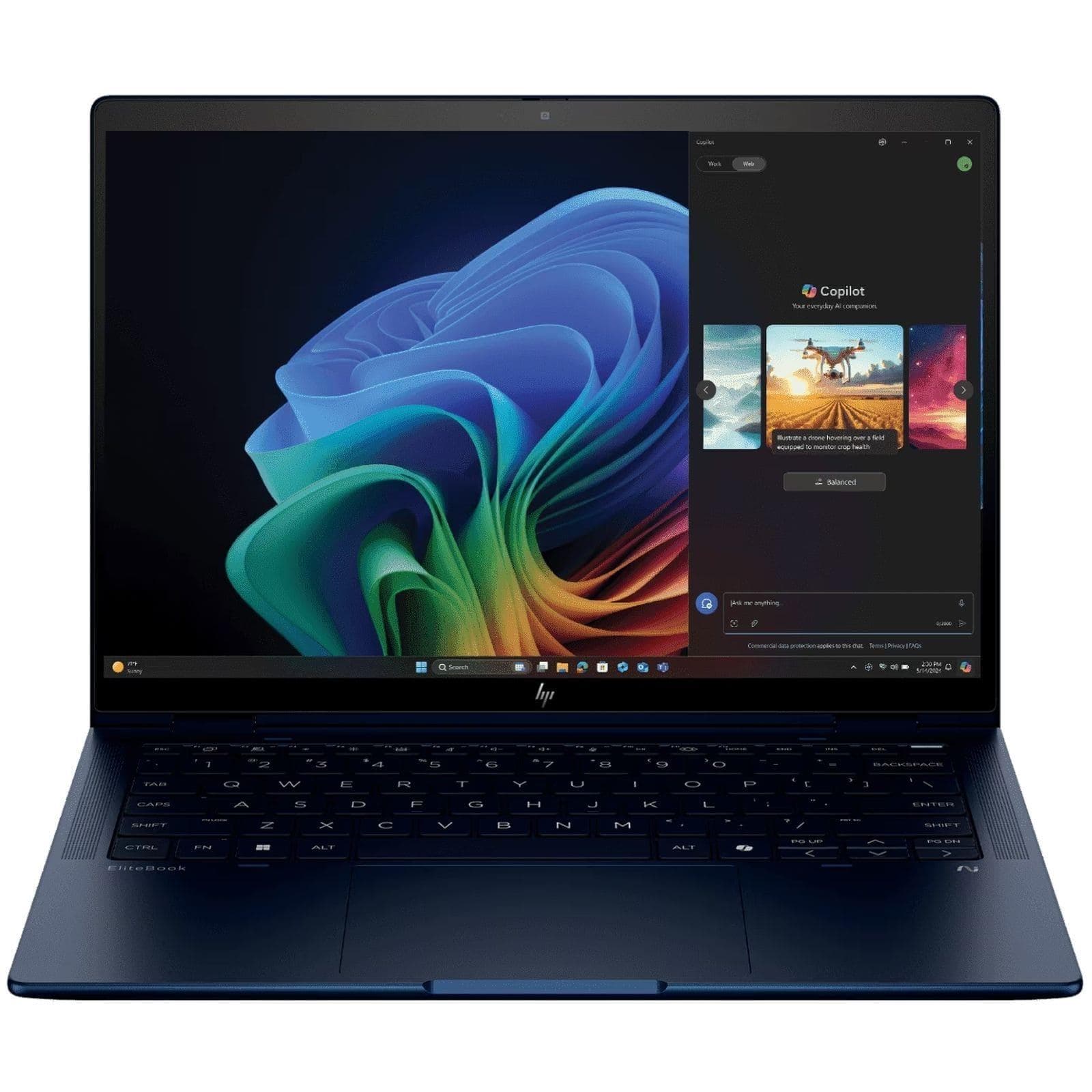 Ноутбук 14 HP EliteBook X Flip G1i WUXGA Touch/Intel U5-228V/32GB/512SSD/UMA/W11P/Blue