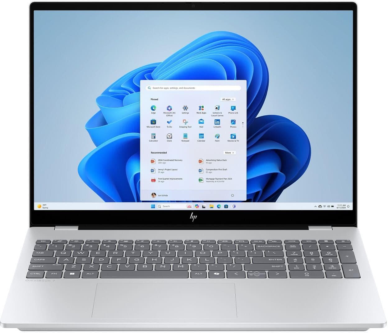 Ноутбук 16 HP OmniBook 7 16-ay0004ua 2K OLED Touch/U7-255H/32GB/1TB/UMA/Win11/Silver