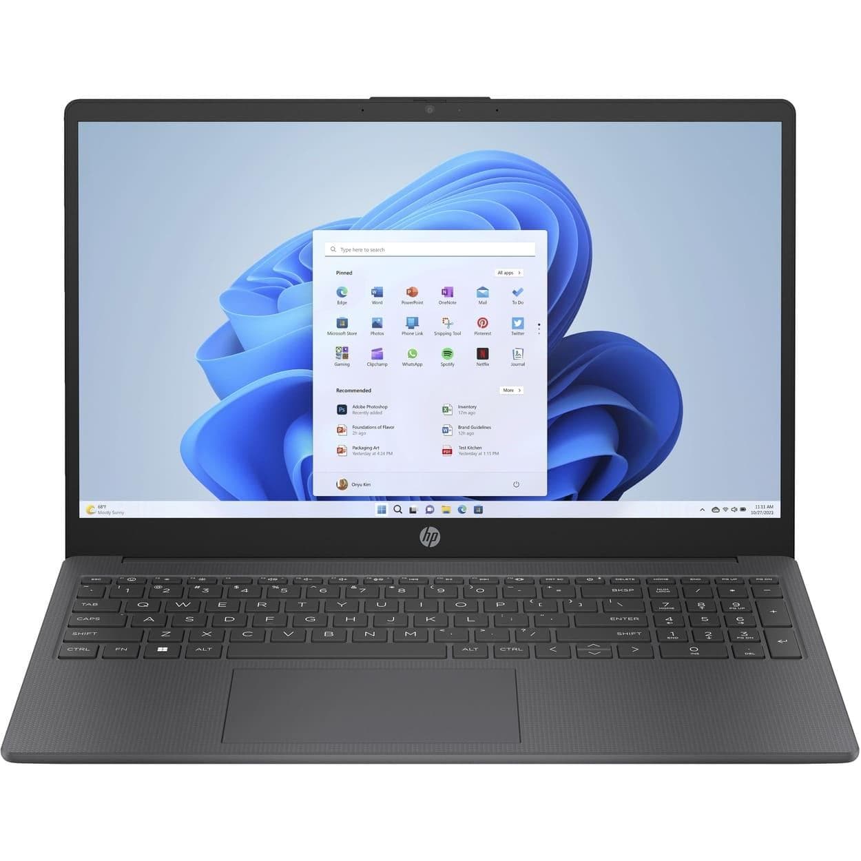 Ноутбук 15.6 HP Laptop 15-fc0248ua FHD/Ryzen 3 7320U/8GB/256SSD/Radeon/DOS/Chalkboard Gray