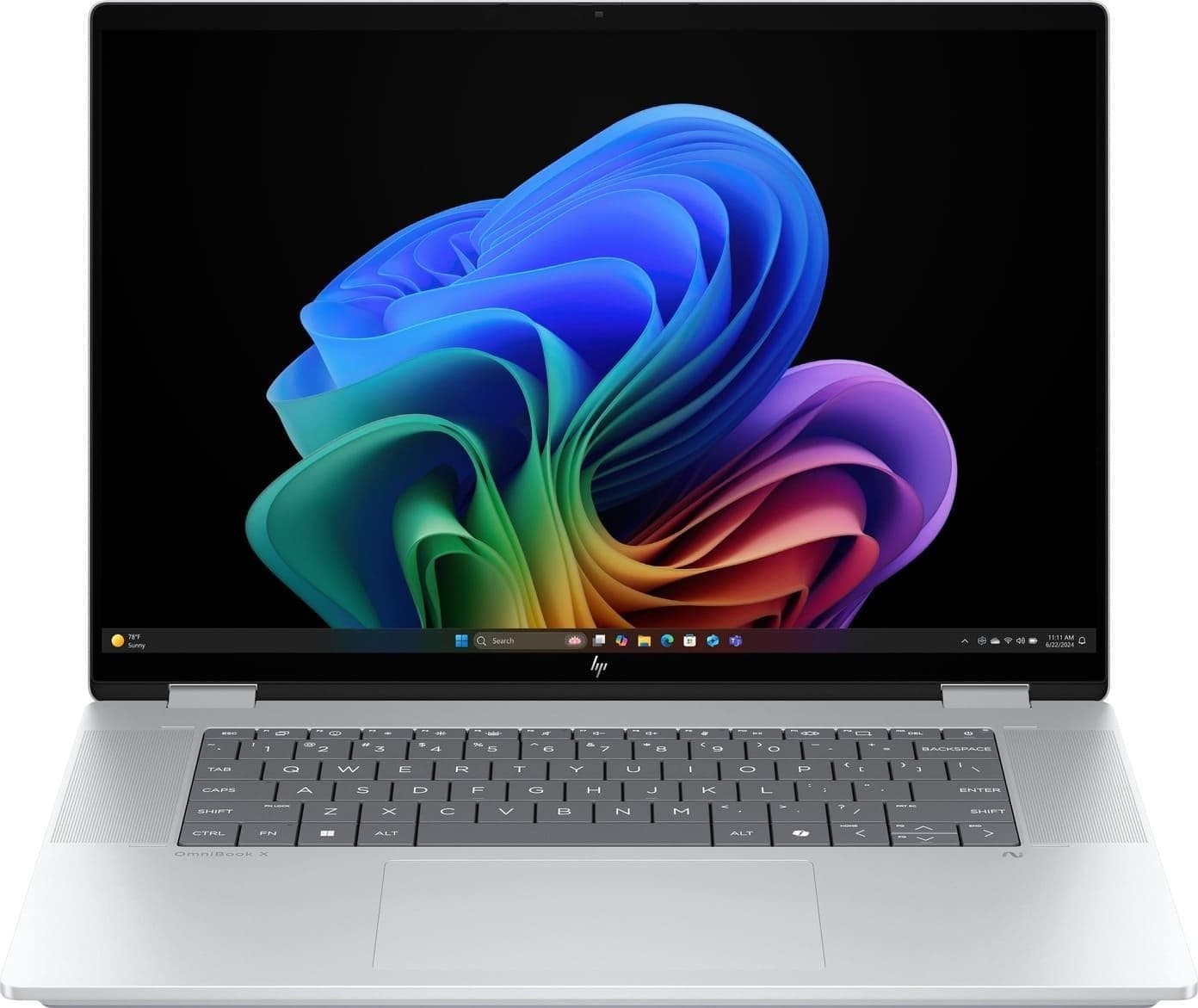 Ноутбук 16 HP OmniBook X Flip x360 16-as0003ua WUXGA IPS Touch/Intel U7-258V/32GB/1TB/UMA/W11/Silver