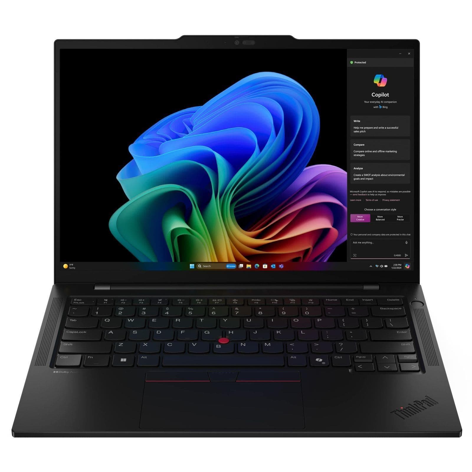 Ноутбук 14 Lenovo ThinkPad T14s-G6 WUXGA IPS/Intel U7-255U/32GB/1TB/UMA/W11P/Black