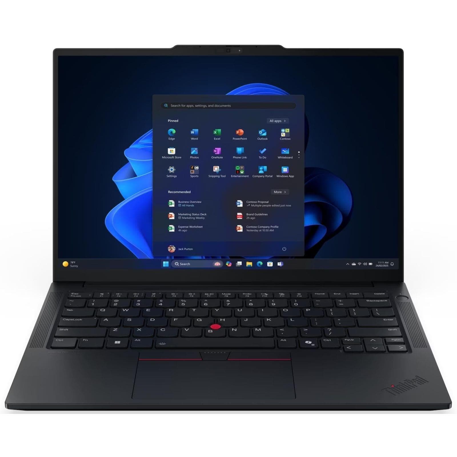 Ноутбук 14 Lenovo ThinkPad E14 Gen 7/Intel U7-255H/32GB/1TB/Intel Graphics/DOS/Eclipse Black