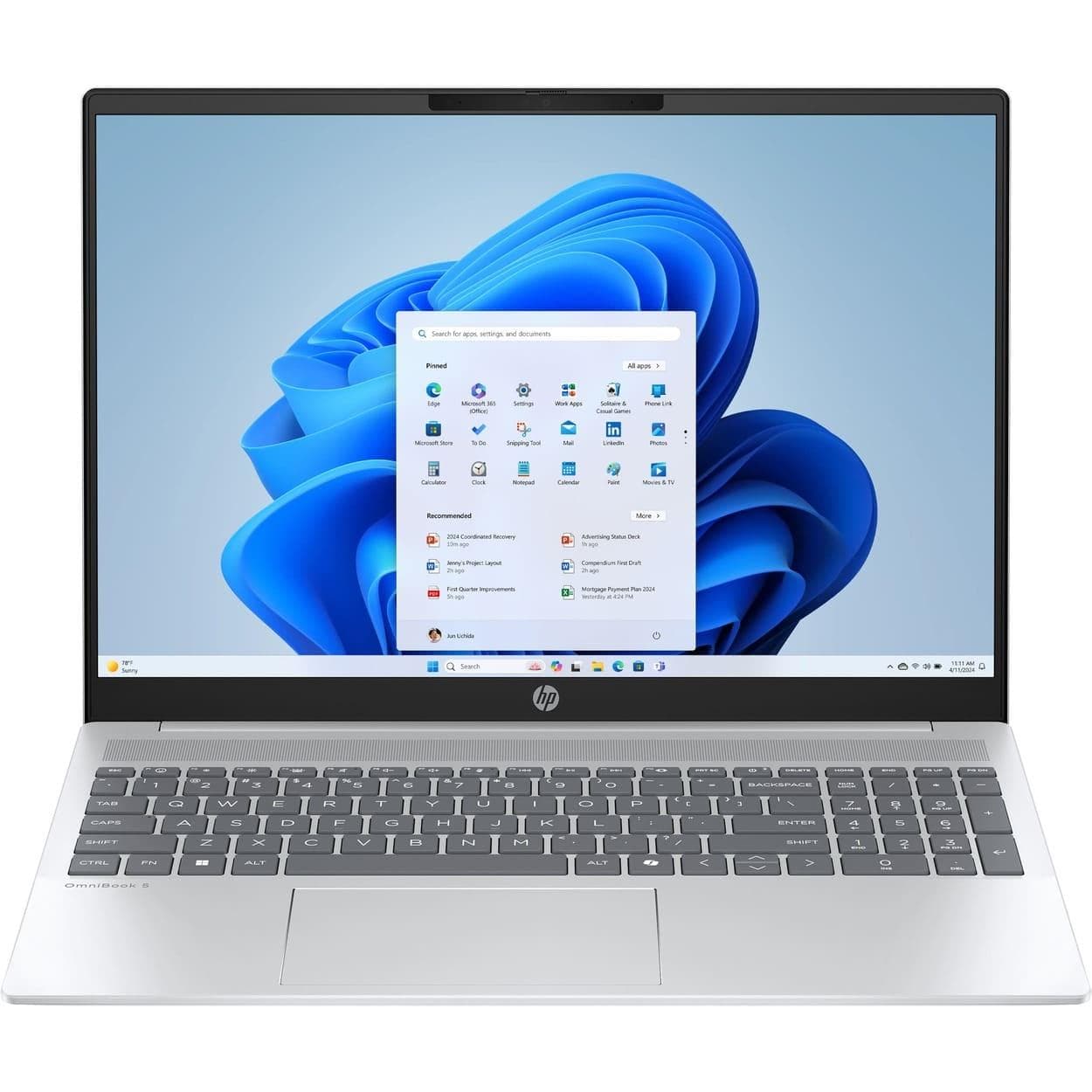 Ноутбук 16 HP OmniBook 5 16-bc1002ua 2K IPS AG/R5-8540U/16GB/512 SSD/UMA/Win11/Silver