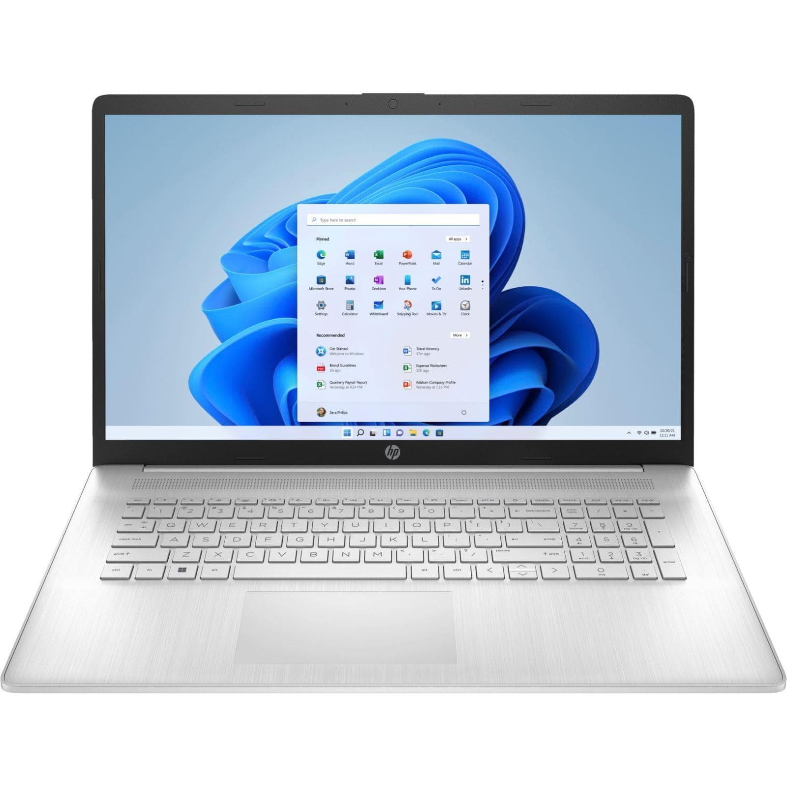 Ноутбук 17.3 HP 17-cp3019ua FHD IPS AG/Ryzen 7 7730U/16GB/512SSD/UMA/DOS/Silver