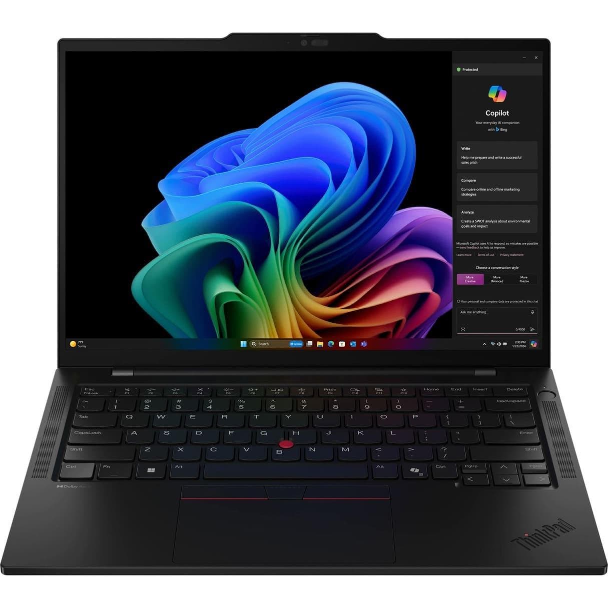 Ноутбук 14 ThinkPad T14s Gen 6 (AMD) FM/Ryzen 7 AI PRO 360/64GB/1TB/UMA/W11P/Black