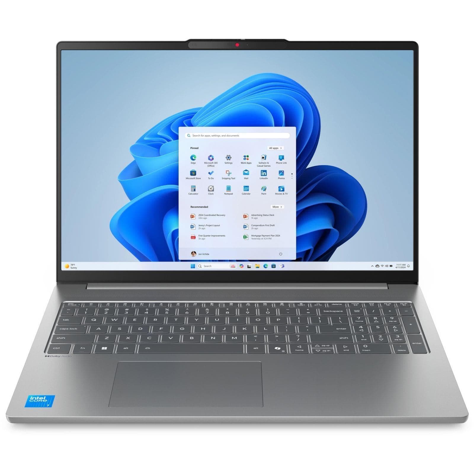Ноутбук 16 Lenovo IdeaPad Slim 5 16IRH10/i7-13620H/32/1TB SSD/Intel HD/DOS/Luna grey