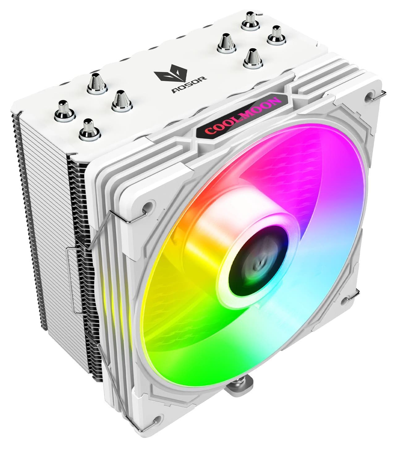 Кулер для процесора Coolmoon Aosor AS400 WHITE (AS400 WHITE)