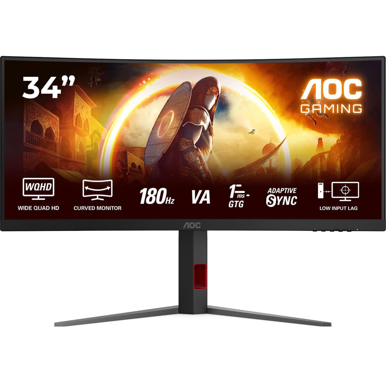 Монітор 34" AOC CU34G4 Curved UWQHD VA 180Hz