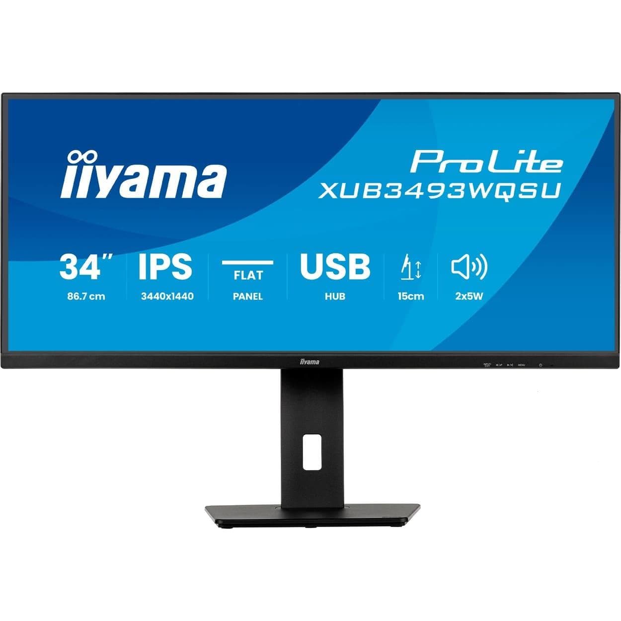 Монітор 34" Iiyama XUB3493WQSU-B6 UWQHD IPS 120 Hz