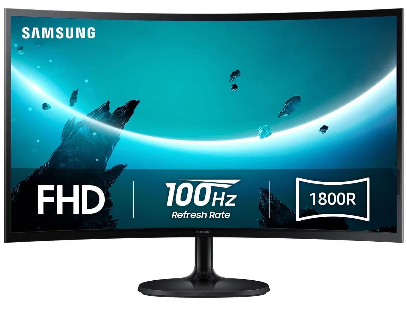 Монітор 24" Samsung Essential S3 (LS24D360GAIXUA) Curved FHD VA 100Hz