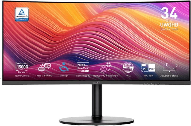 Монітор 34" MSI Modern MD342CQP Curved UWQHD VA 120Hz