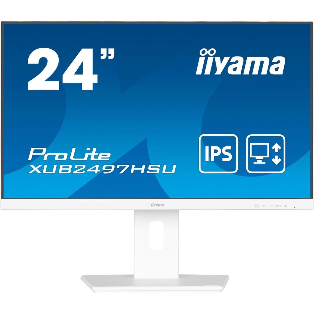 Монітор 23.8" Iiyama XUB2497HSU-W2 White FHD IPS 100Hz