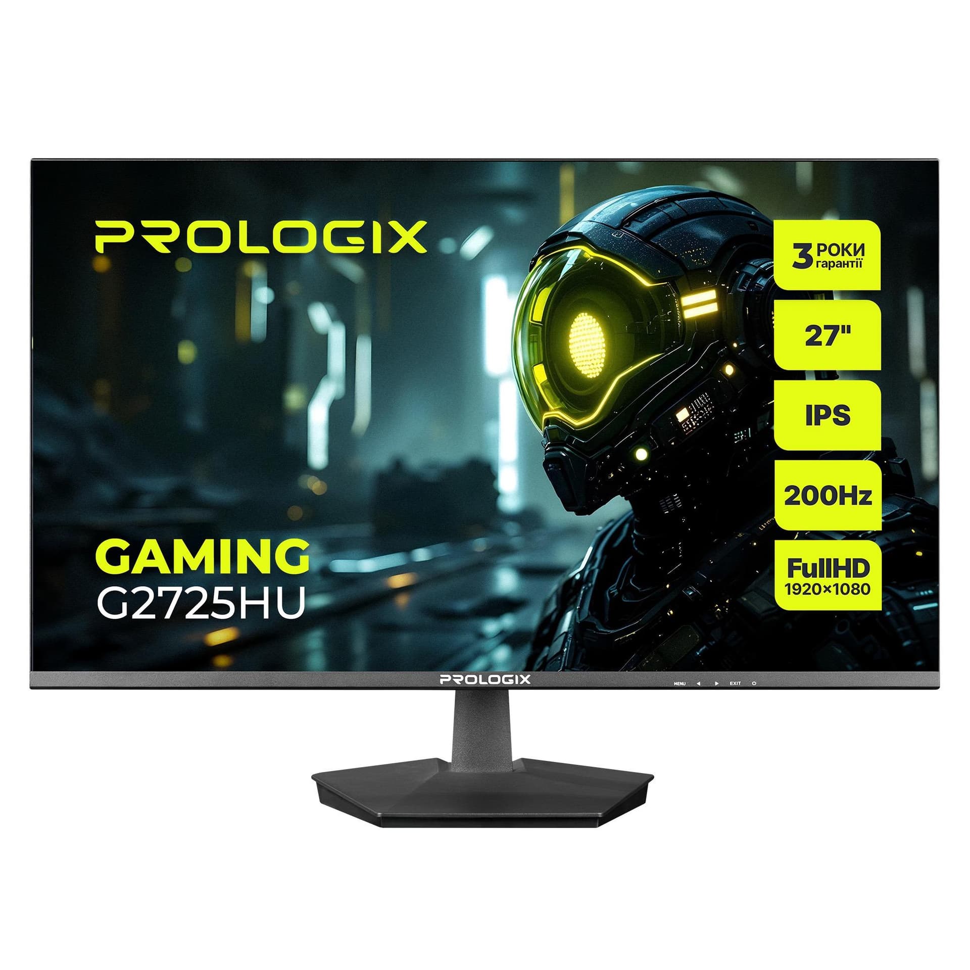 Монітор 27" Prologix Gaming G2725HU Black FHD IPS 200Hz