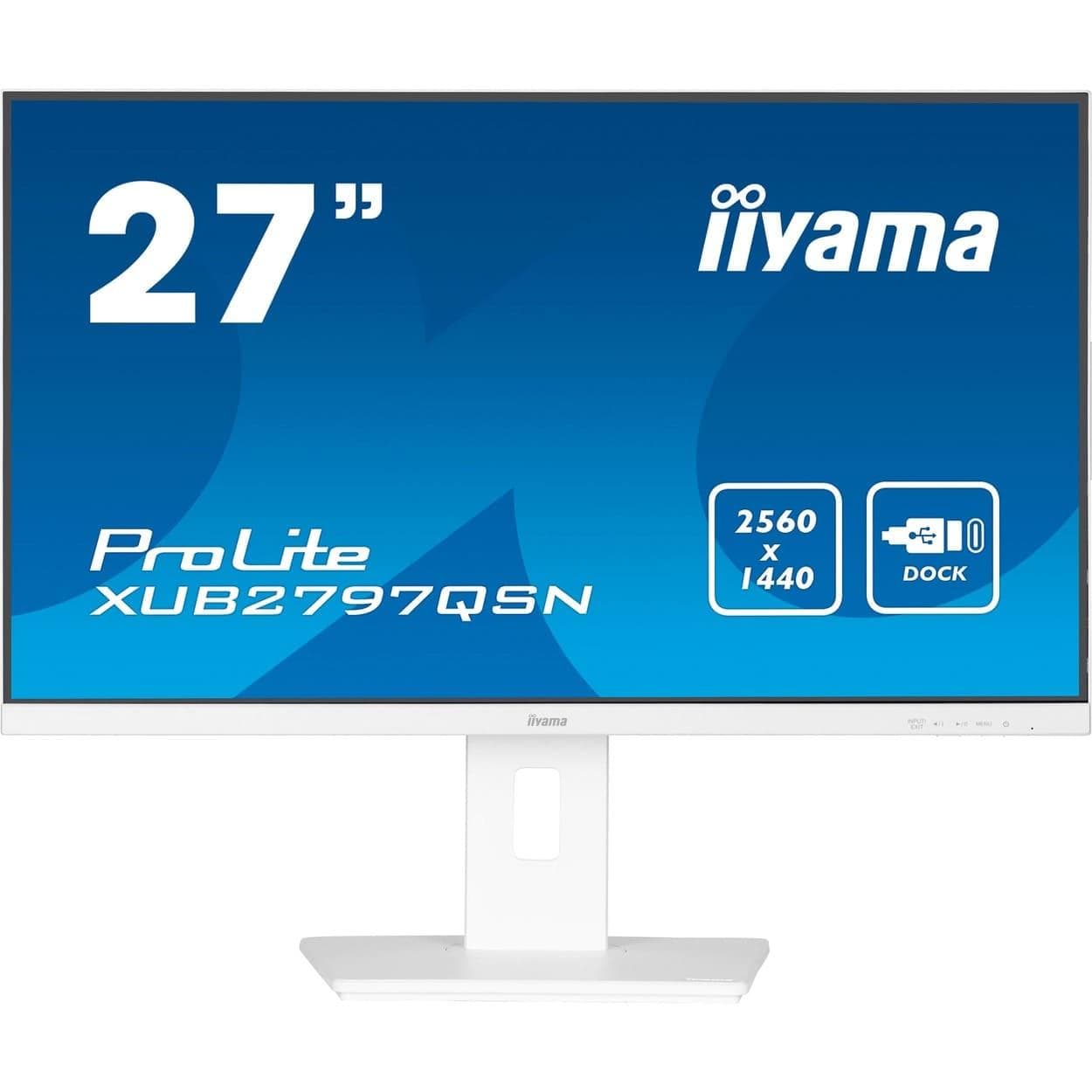 Монітор 27" Iiyama XUB2797QSN-W2 White QHD IPS 100Hz
