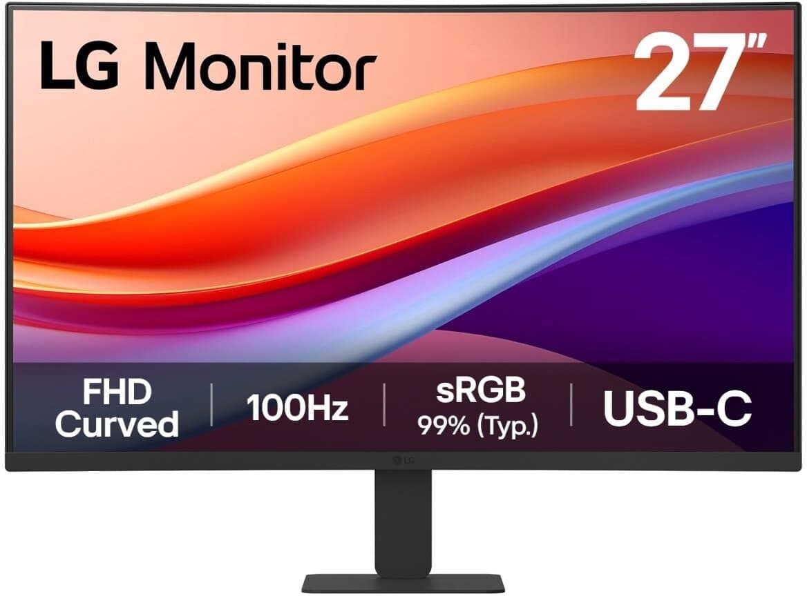 Монітор 27" LG 27U421A-B Curved FHD VA 100Hz