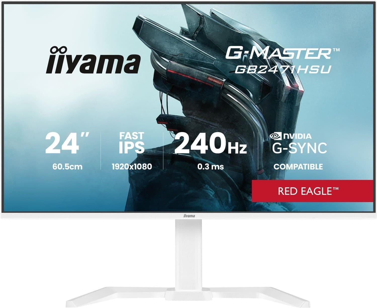 Монітор 23.8" Iiyama GB2471HSU-W1 White FHD IPS 240Hz