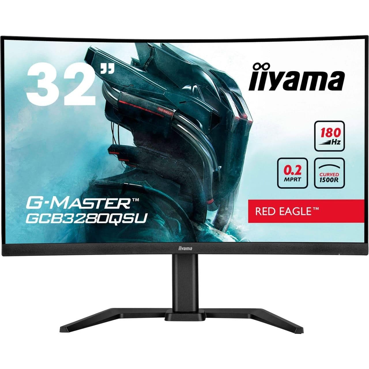 Монітор 31.5" Iiyama GCB3280QSU-B2 Curved QHD VA 180Hz