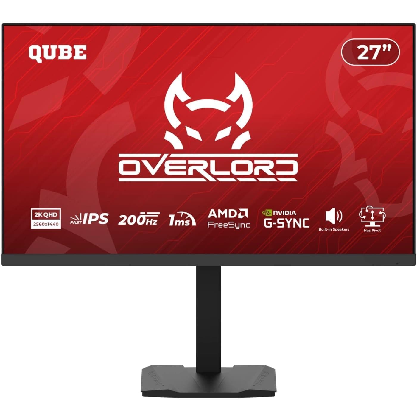 Монітор 27" Qube Overlord G27Q200H QHD IPS 200Hz