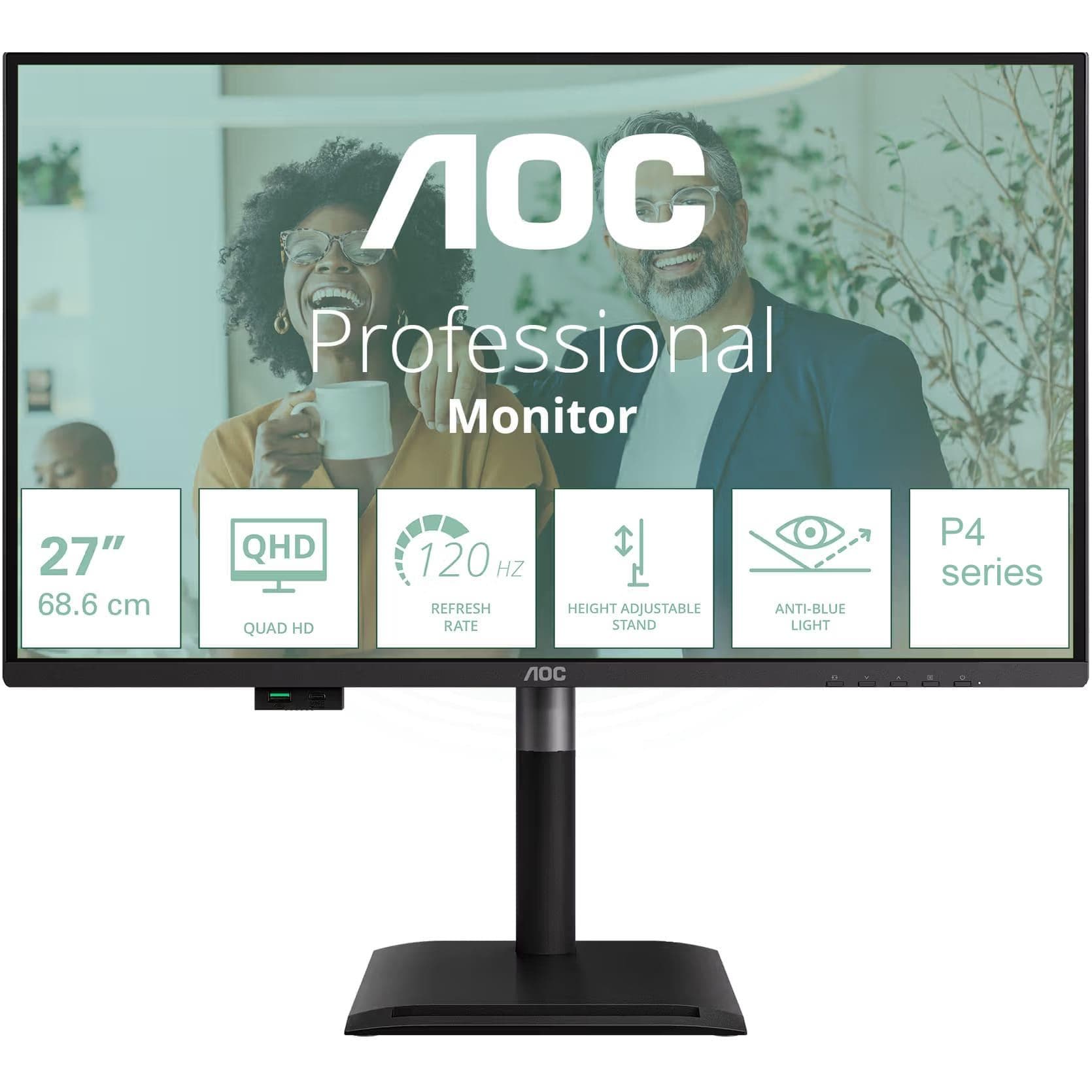 Монітор 27" AOC Q27P4CV QHD IPS 120Hz