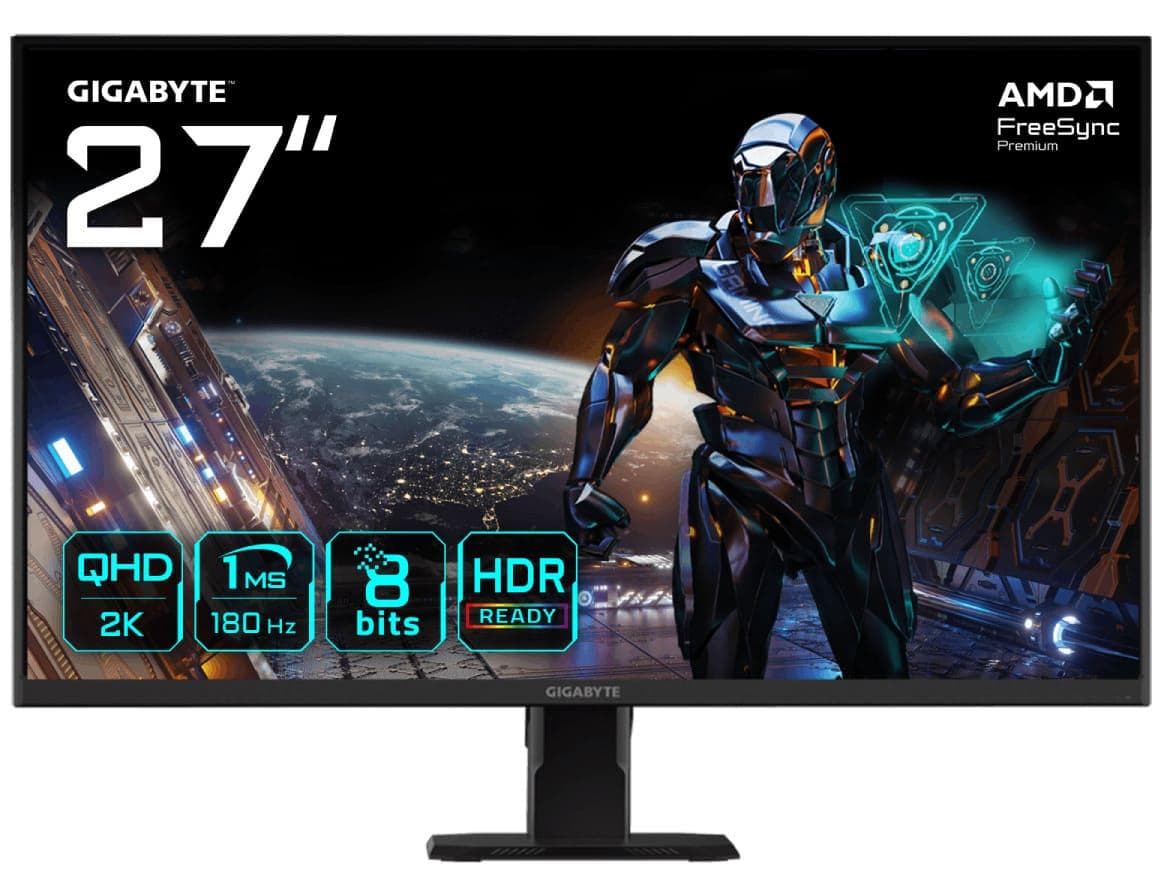 Монiтор 27" Gigabyte GS27QA Gaming Monitor QHD IPS 180Hz
