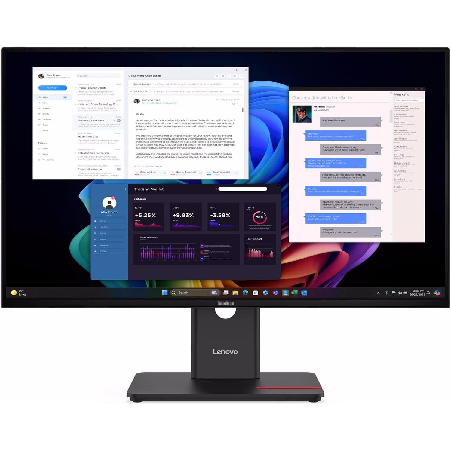 Монітор 27" Lenovo T27UD-40 UHD IPS 60Hz