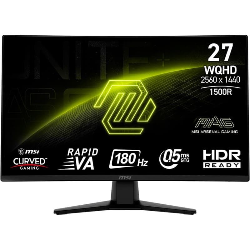Монітор 27" MSI MAG 274CQF Curved QHD VA 180Hz