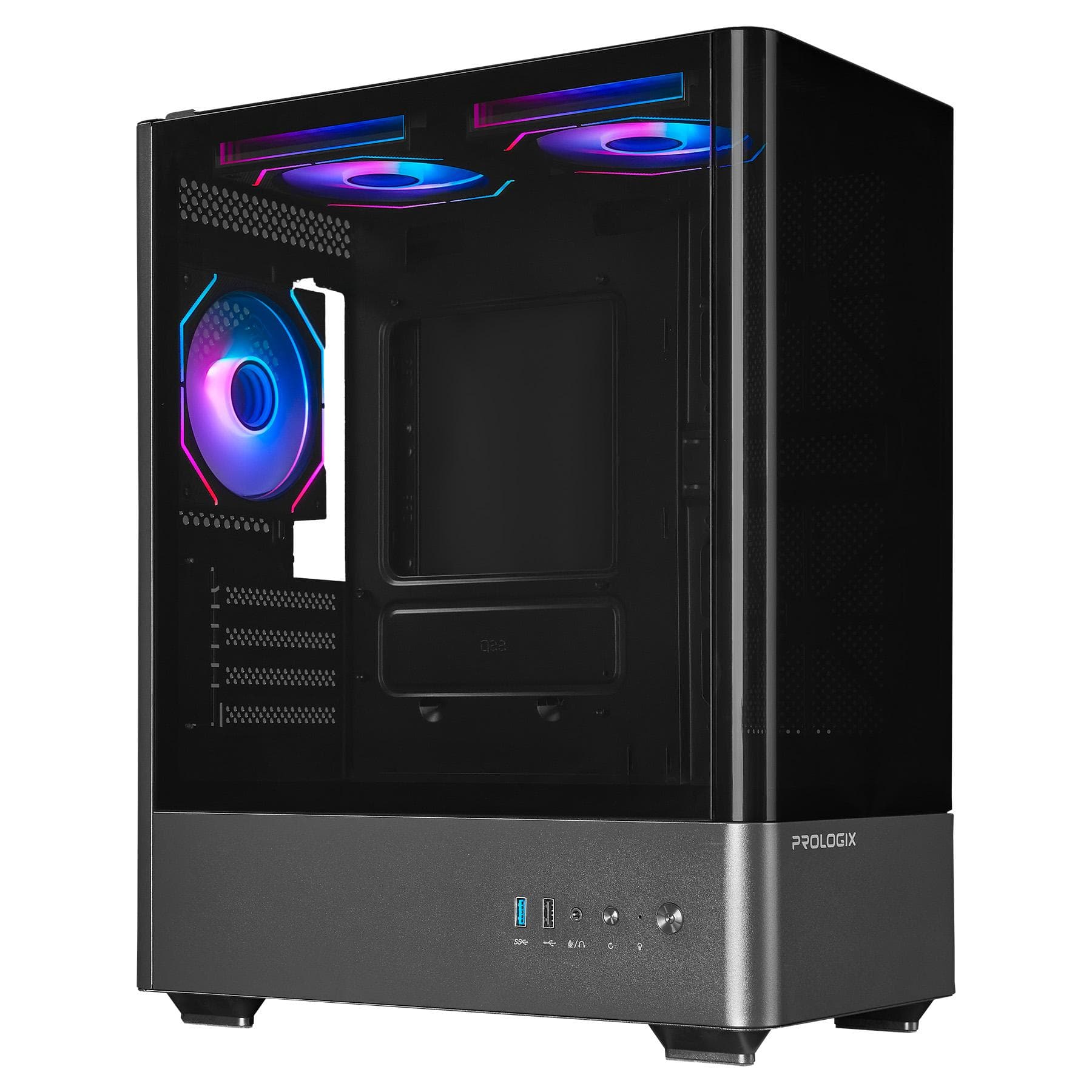 Корпус Prologix Lumi GM-01AB Glass Black