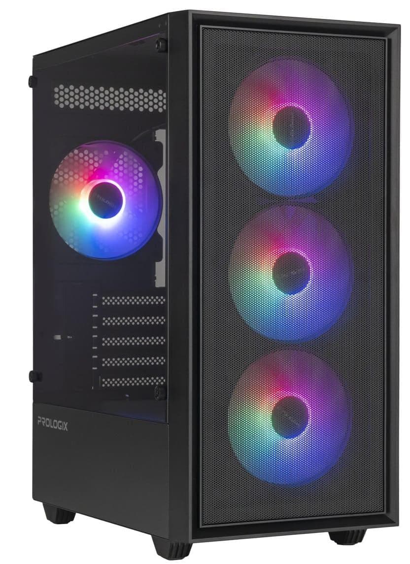 Корпус Prologix E107 Tempered Glass Black без БП