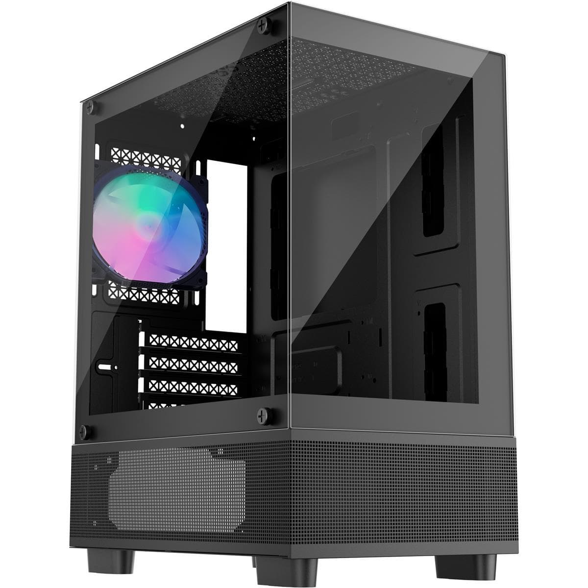Корпус 1stPlayer Mi2-A-BK-2F7R-1F7 Black без БП