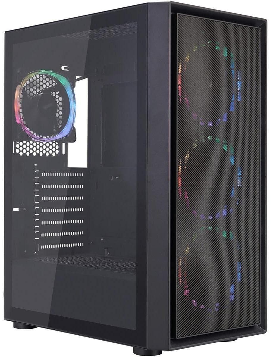 Корпус 1stPlayer Go6-BK-4FS7 Black без БП