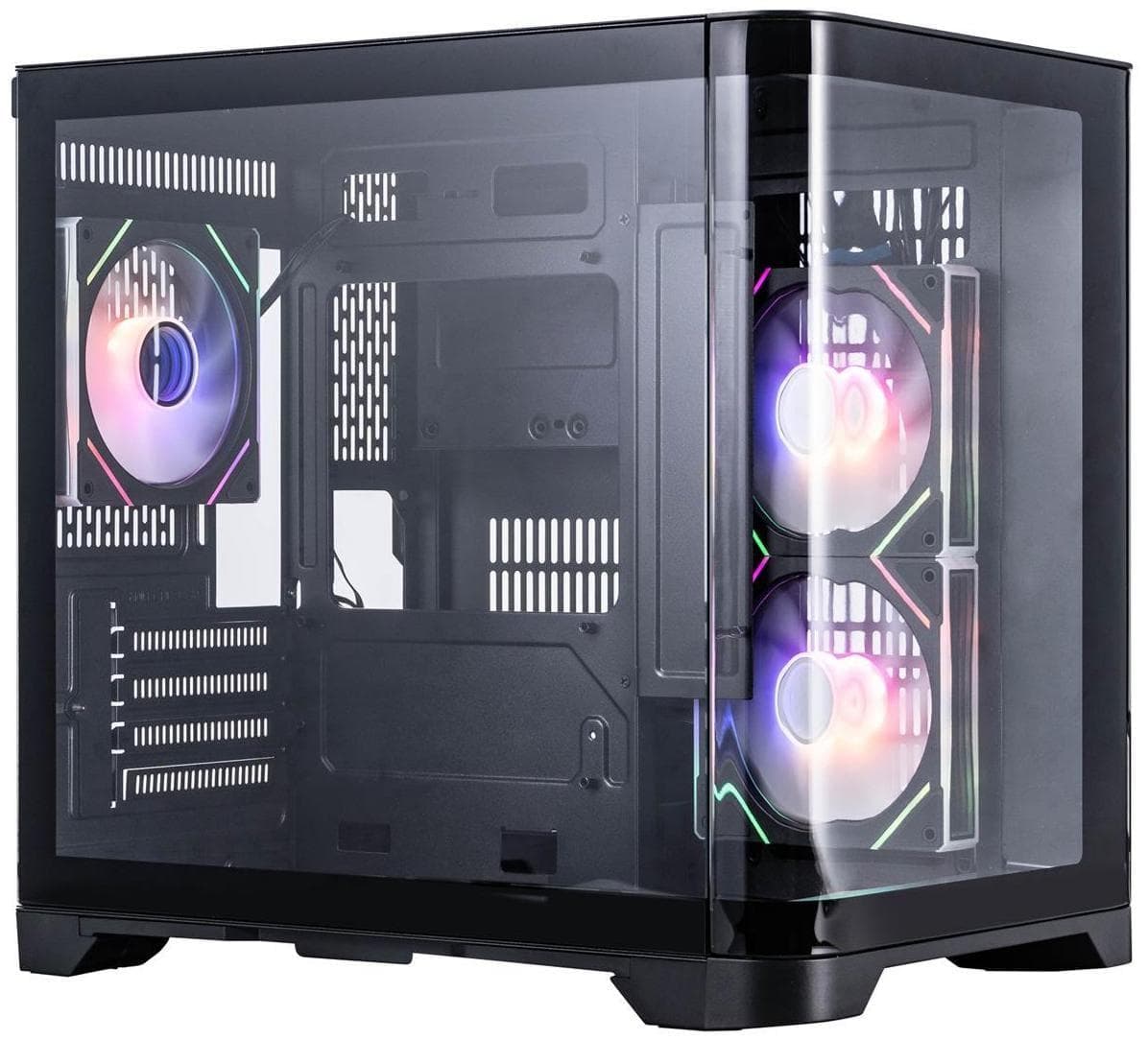 Корпус 1stPlayer UV5-BK-2FC7R-1FC7 Black без БП