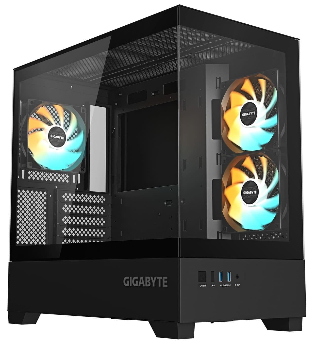 Корпус Gigabyte C201 Panoramic Tempered Glass без БП (GB-C201P) Black