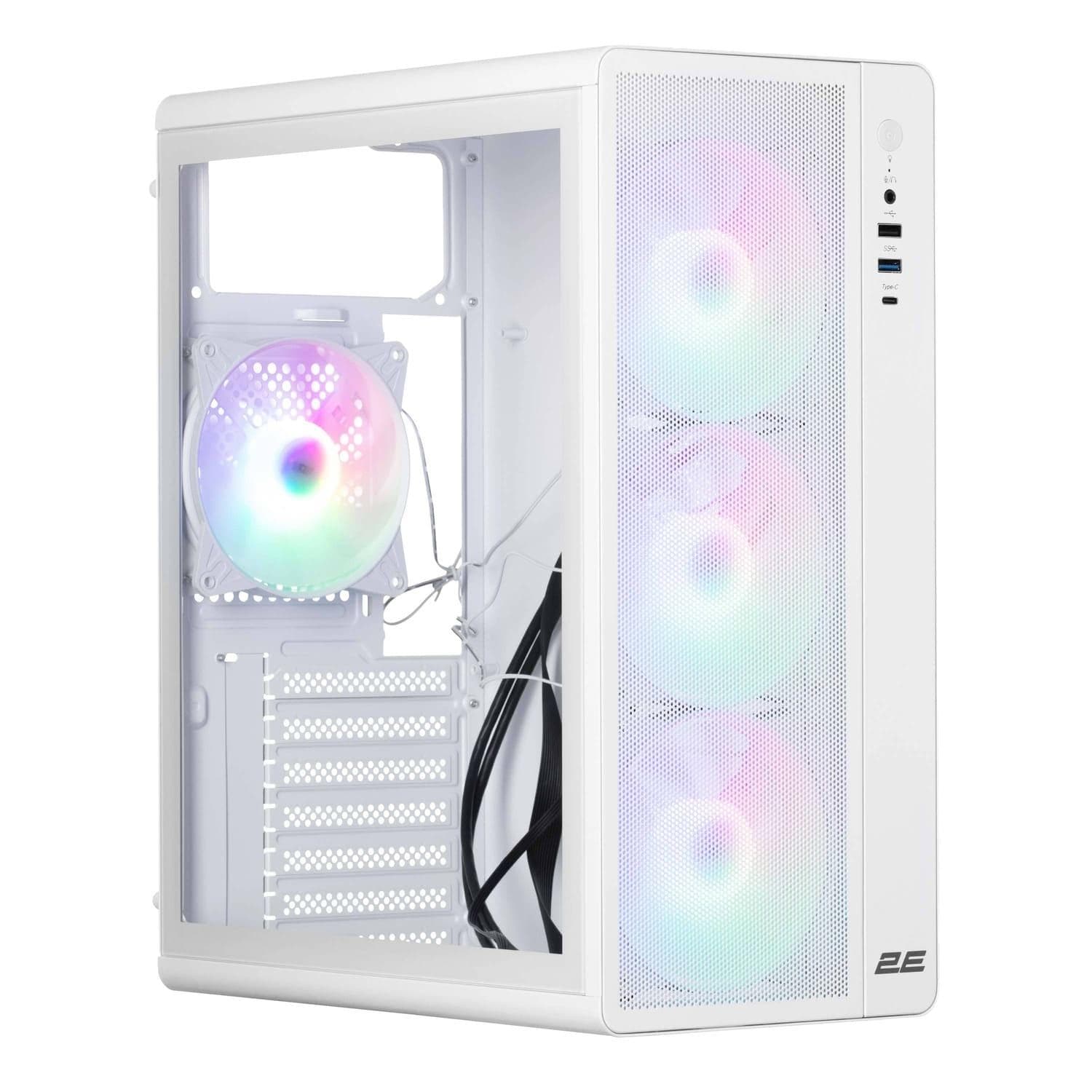 Корпус 2E GAMING Credo Plus V510W ARGB без БП (2E-V510W) White