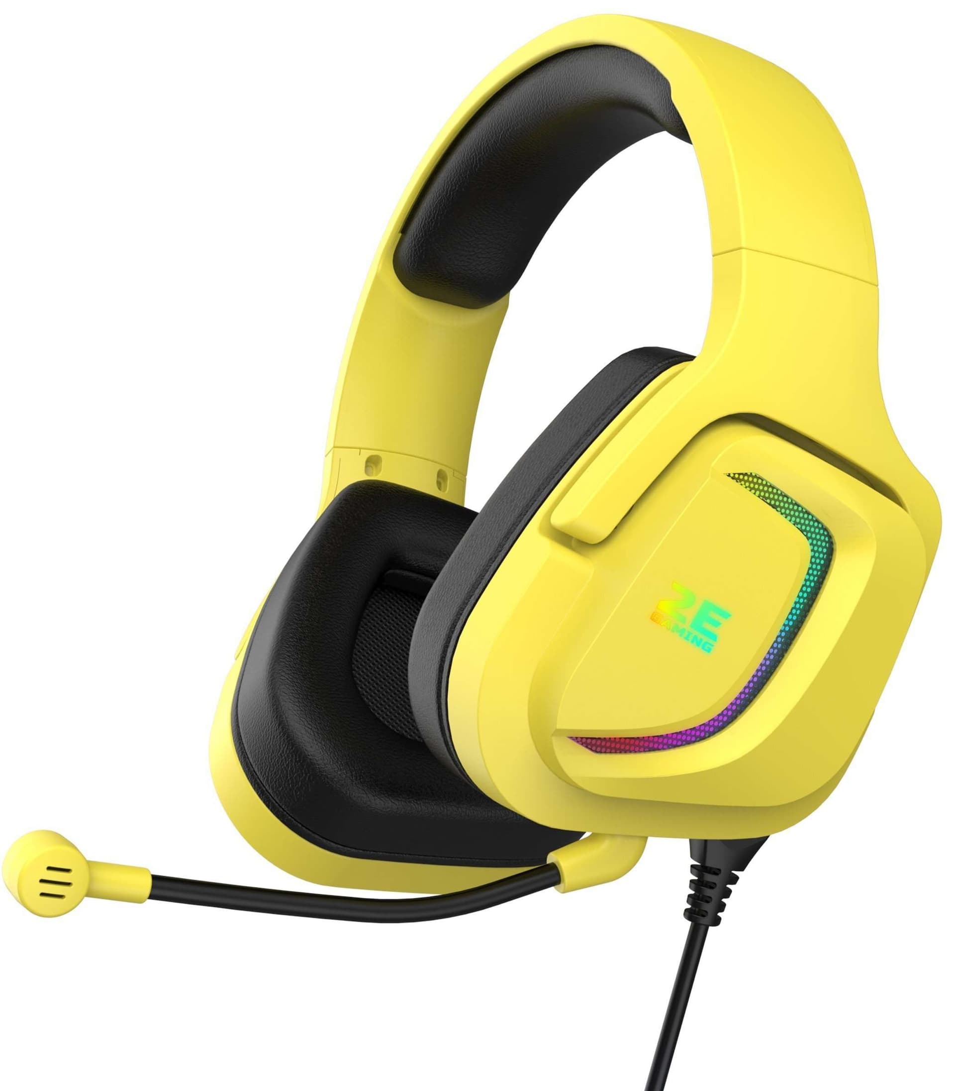 Ігрова гарнітура 2E GAMING HG340 RGB 3.5mm Yellow