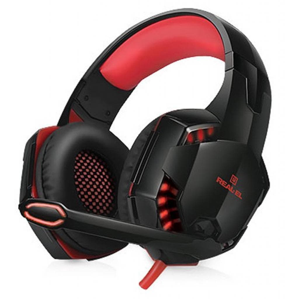 Ігрова гарнітура Real-El GDX-8000 Vibration Surround 7.1 BackLit Black-Red (EL124100017)