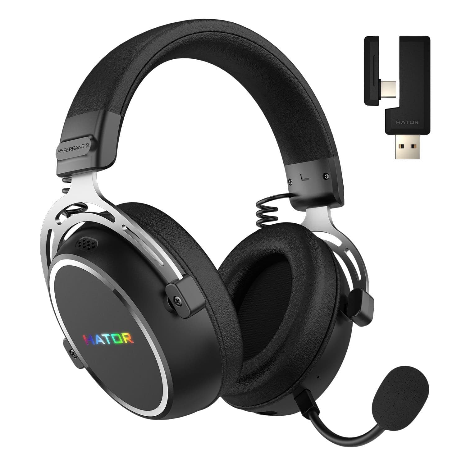 Ігрова гарнітура HATOR Hypergang 3 Hi-Res (ESH55) Wireless Black