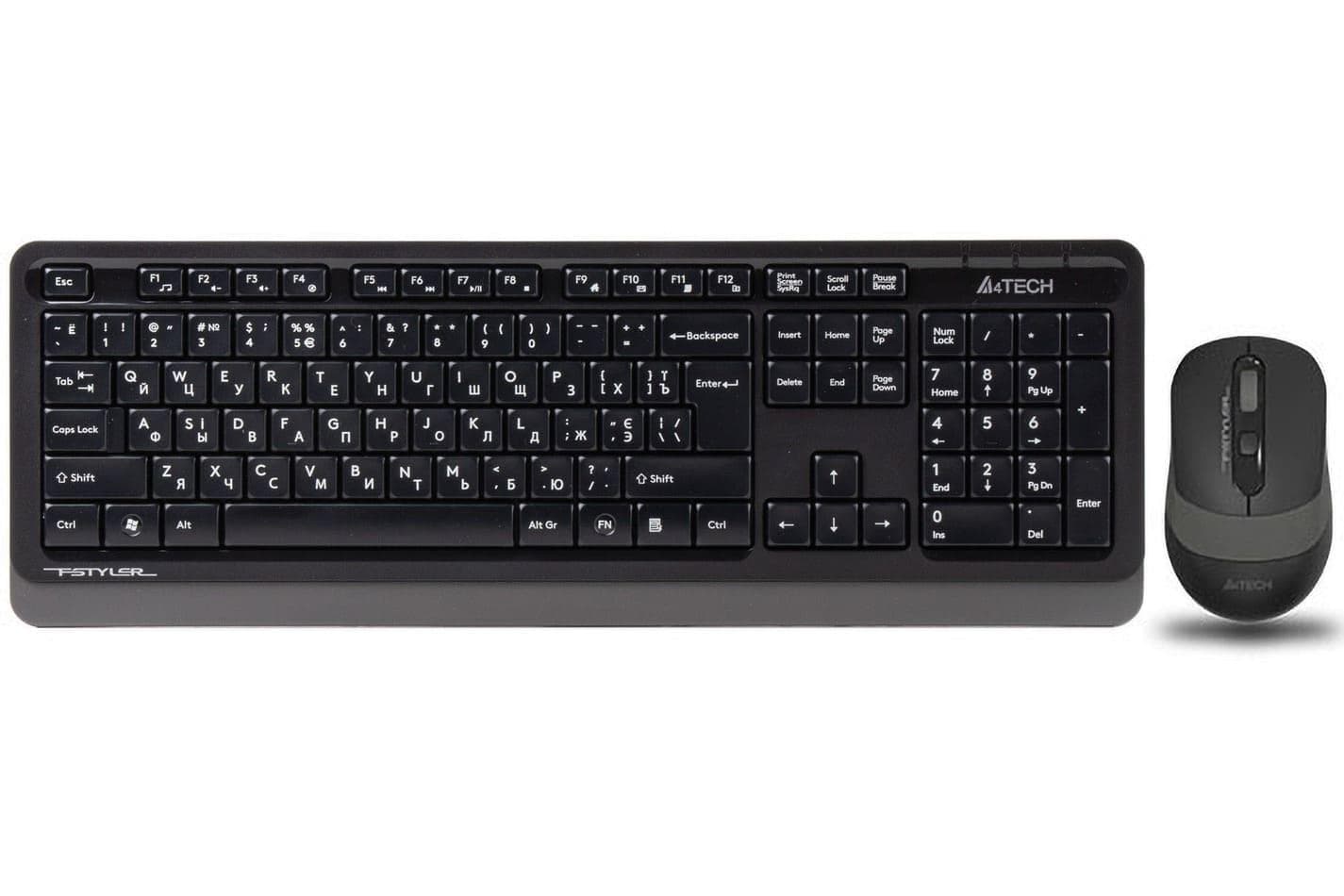 Комплект (Клавіатура та Миша) A4Tech Fstyler FG1010 Wireless Black Grey