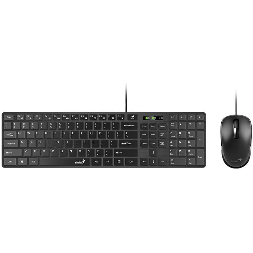 Комплект (Клавіатура та Миша) Genius C-126 SlimStar USB Black Ukr